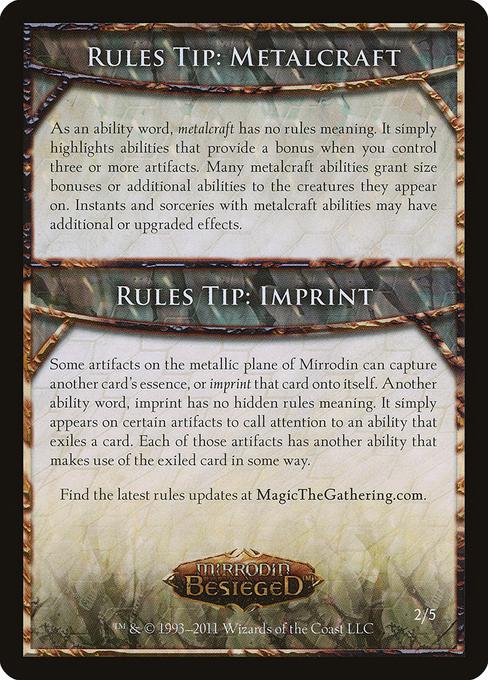 Metalcraft and Imprint Tip Card