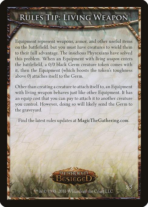 Living Weapon Tip Card