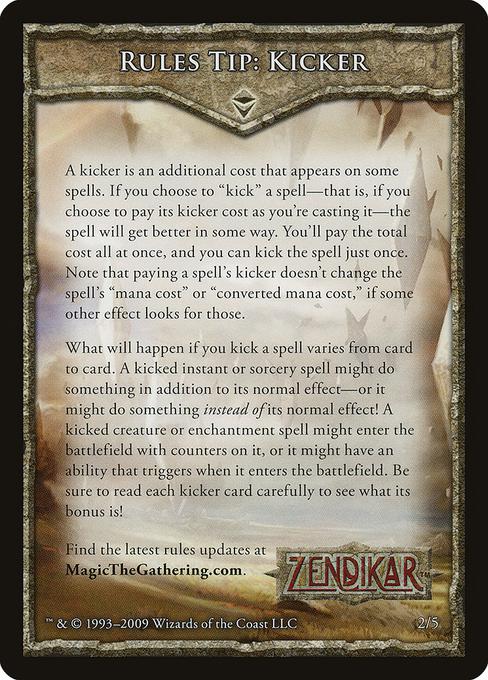 Kicker Tip Card